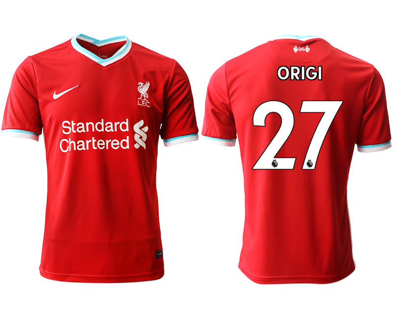 Men 2020-2021 club Liverpool home aaa version #27 red Soccer Jerseys